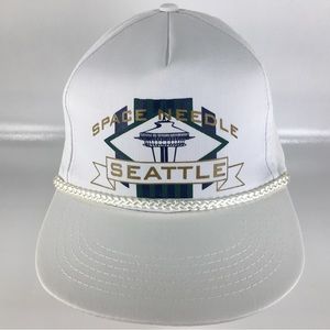 Seattle Space Needle White Snapback Hat